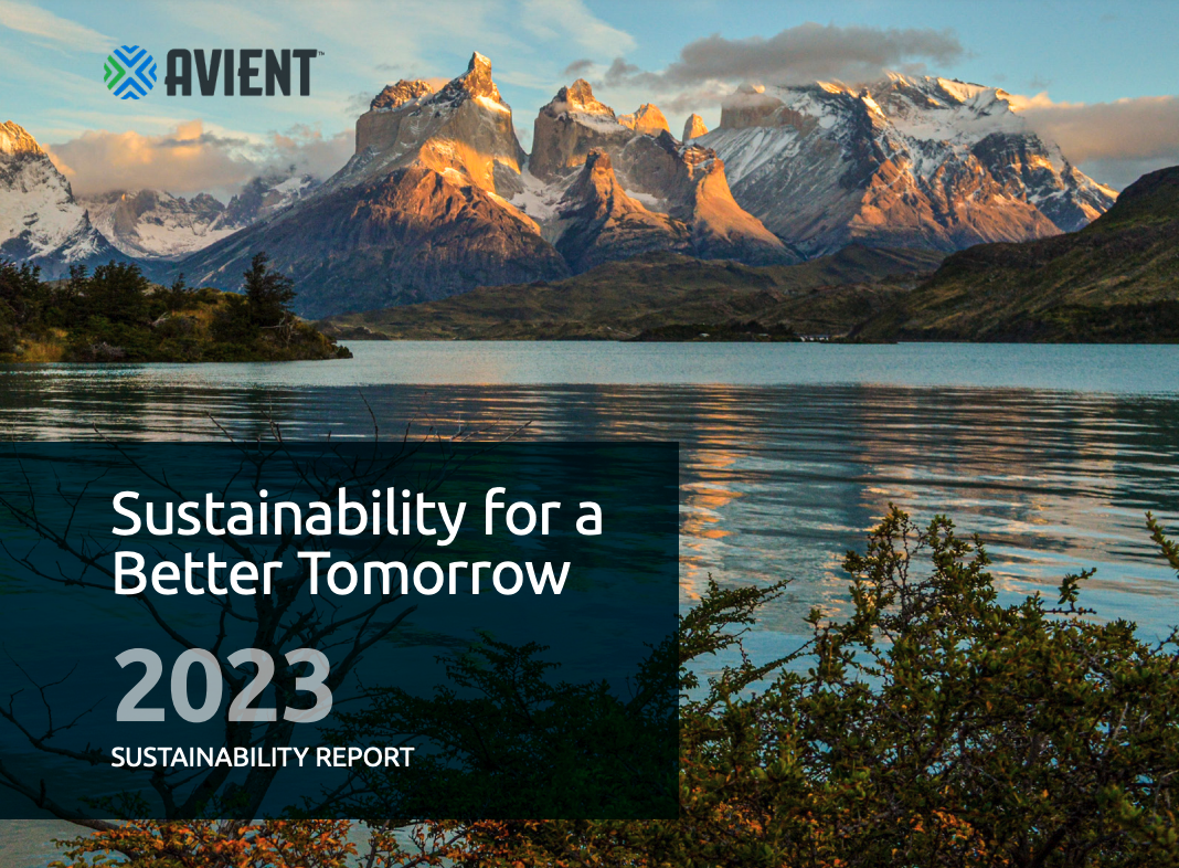 Avient Sustainability Report 2023 Cover